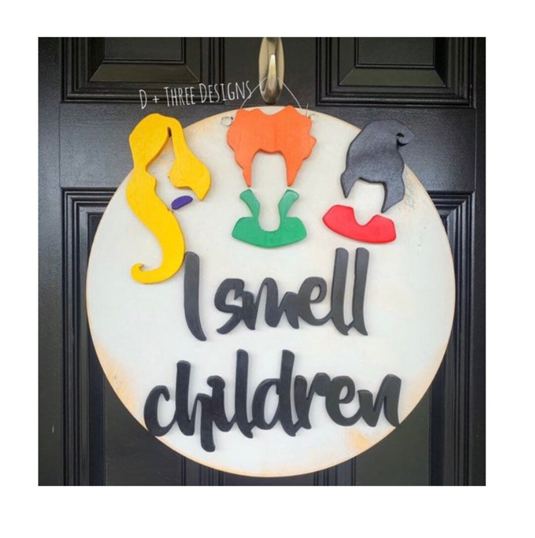 Hocus Pocus Wooden Door Hanger // Halloween Door Hanger // Witch Door ...