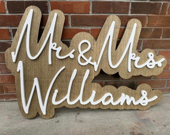 Large Name Sign, Wedding Decor, Rustic Farmhouse Chic, Wooden Bedroom Sign, Home Decor, Wooden Phrase, Shelf Sign
