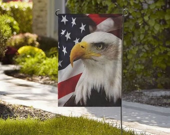 Patriotic Garden Flag Patriotic Yard Flag 4th of July Flag 4th of July Garden Flag 4th of July Decor 4th of July Flag Eagle Flag