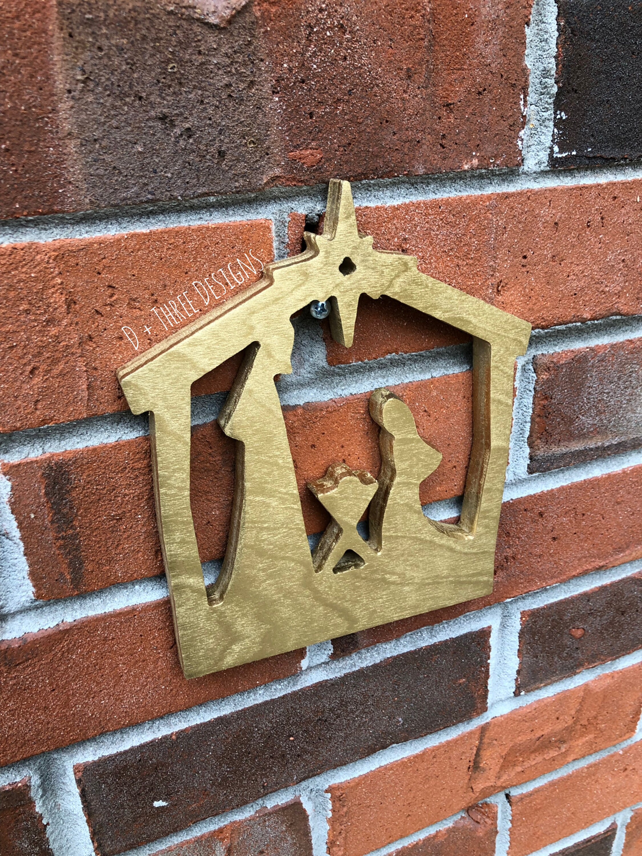Small Wooden Manger Scene 50