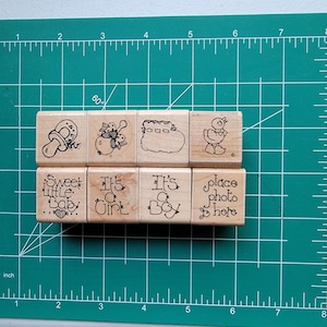 Adorable &quot;Baby&quot; Stamps, Unused Wood Mounted Rubber Stamps, Pacifier, It&#39;s A Girl, Sweet Little Baby, It&#39;s a Boy, Rattle, More!