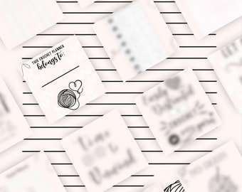 Printable Crochet Planner | Crochet Project Tracker | Yarn & Hook Inventory | Crochet Journal | Digital Download PDF