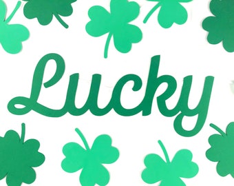 Lucky Shamrock Banners | St. Patrick's Day Garland | Clover Instant Digital Download SVG PDF PNG