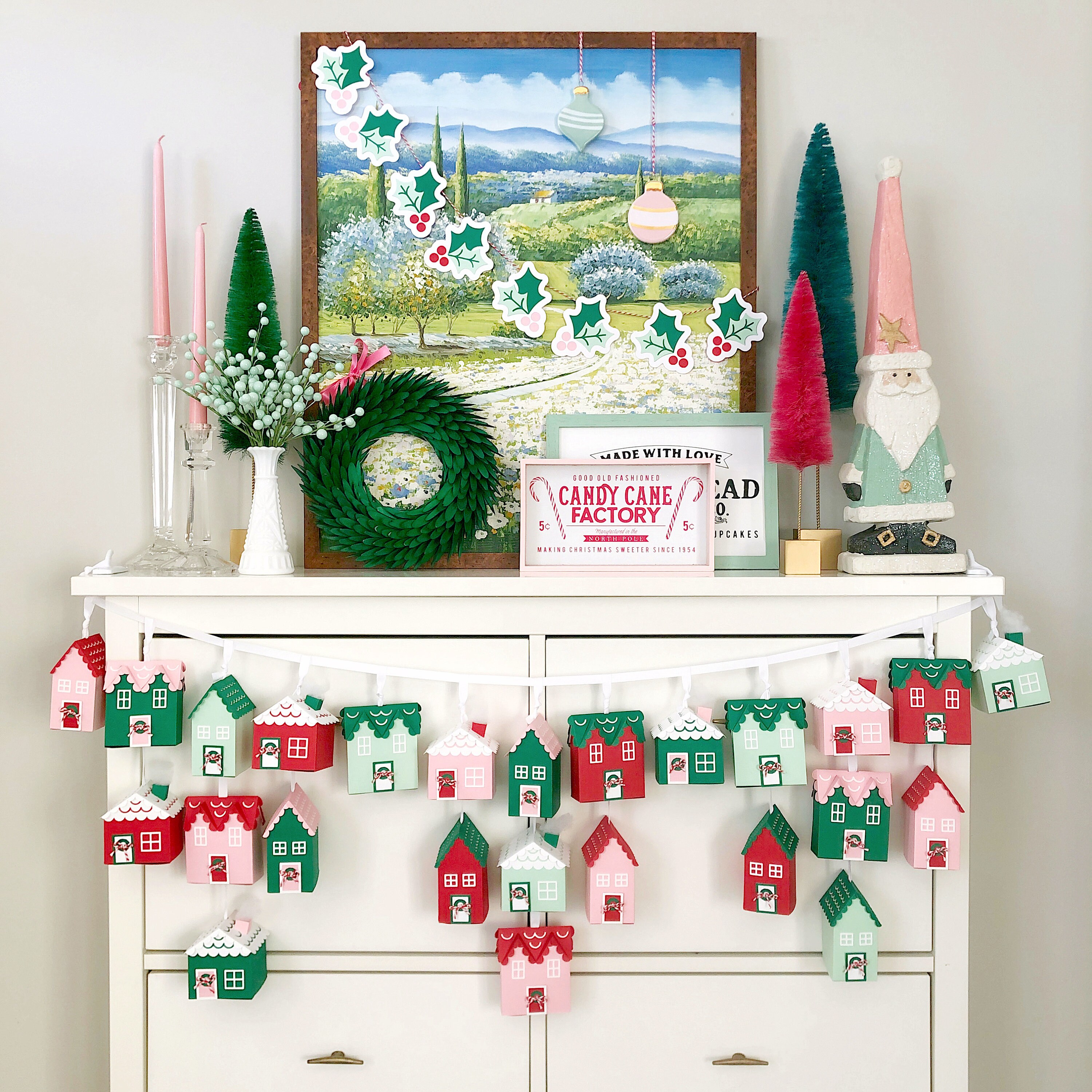 Christmas House Boxes Advent Calendar Garland Gingerbread Etsy Christmas House Boxes Advent Calendar Garland Gingerbread Etsy