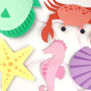 Under the Sea Banner | Birthday Party Bunting | Instant Digital Download SVG PDF PNG
