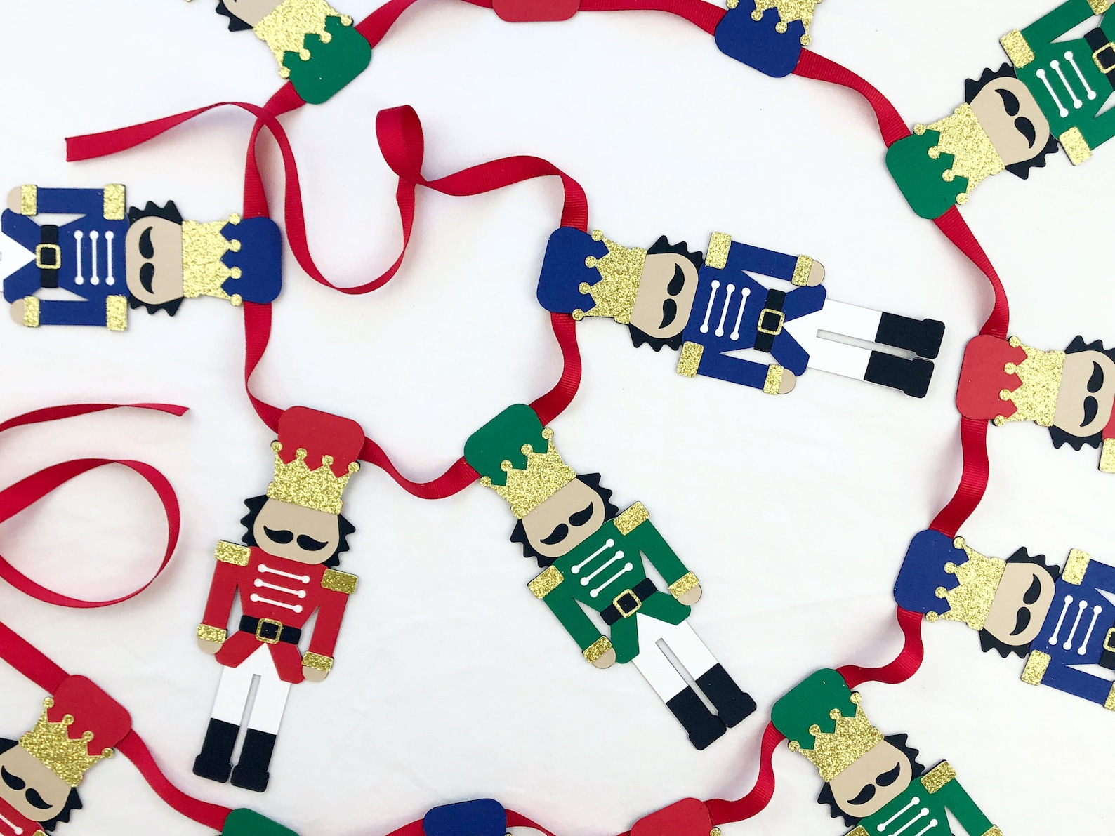 Nutcracker Garland Christmas Gift Tags Instant Digital Etsy