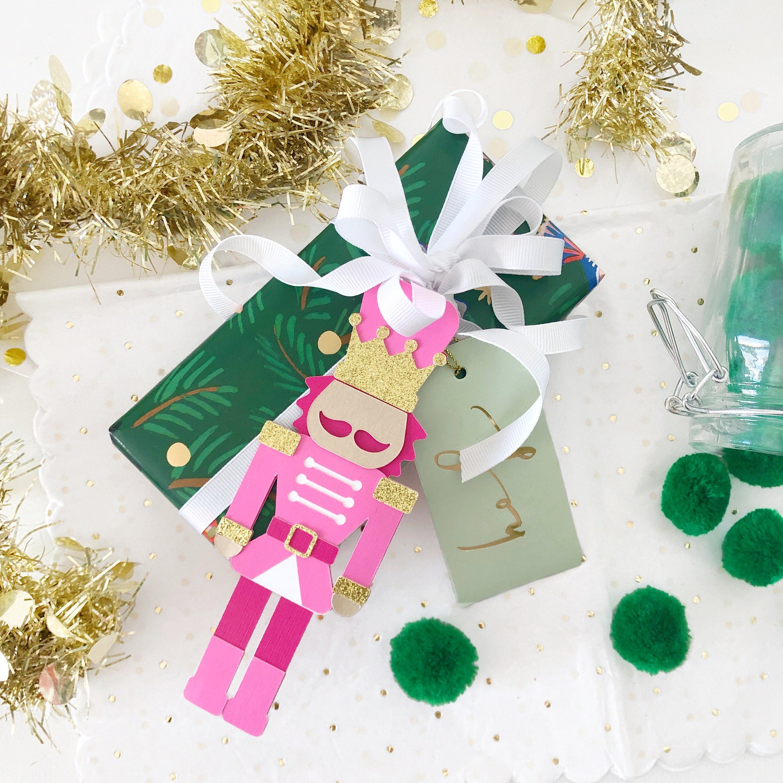 Nutcracker Garland Christmas Gift Tags Instant Digital Etsy UK