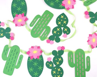 Cactus Banner | Birthday Party Bunting | Instant Digital Download SVG PDF PNG