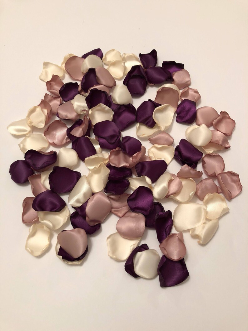 Plum Rose Petals Plum Wedding Decor Purple Petals Plum Etsy