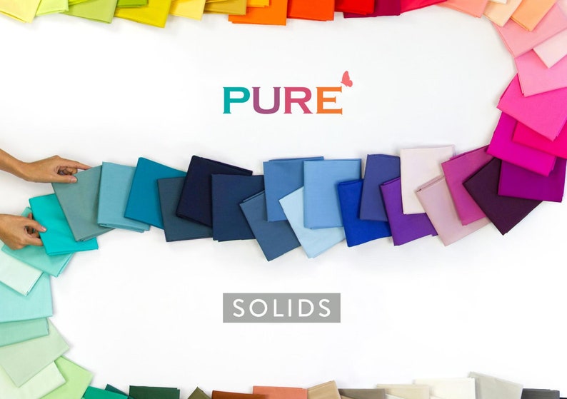 Blueberry Muffins Riley Blake Solid Curated Fabric Bundle 9 FQ Half