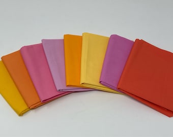 Tequila Sunrise Art Gallery Pure Solid Coordinating Fabric | AGF Solid Bundle | Art Gallery Fabrics | AGF | Yellow Orange Pink Fabrics