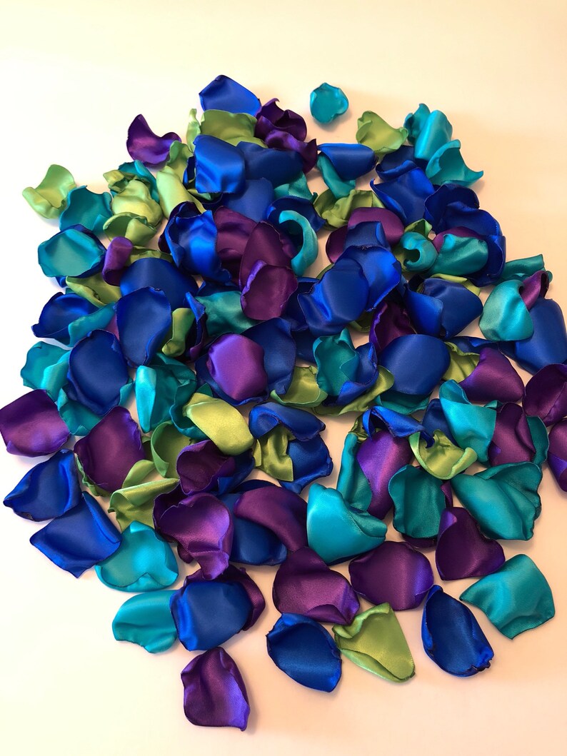 Peacock Rose Petals Peacock Wedding Decorations Peacock Flower Etsy