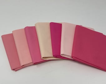 Pink Martini Art Gallery Tela curada sólida / AGF Solids / Tela acolchada de algodón rosa / Tela de galería de arte cortada a medida
