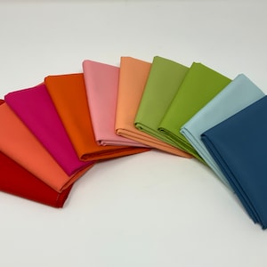Custom Make Your Own Bundle Riley Blake Designs Fabric Solids | Choose Color You Need | Available in FQ Half Yards | Solid Fabric Bundle
