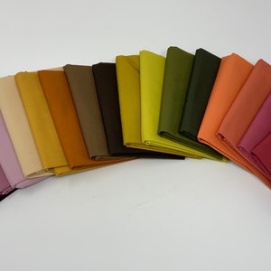 Autumn Skies Curated Riley Blake Designs Solids Fabric Collection |  16 Fall Autumn Solid Quilt Fabrics | Orange Green Gold Fabrics
