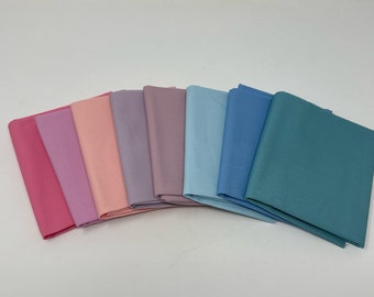 Summer Sunrise Art Gallery Pure Solid Coordinating Fabric | AGF Solid Bundle | Art Gallery Fabrics | AGF Blenders | Pink Lavender Fabrics