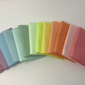 Rainbow Mist Curated Art Gallery Pure Solids Fabric AGF Solid Bundle AGF Blenders Art Gallery Fabric Bundle Rainbow Solid Fabric image 1