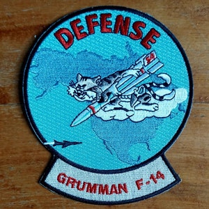 Grumman F-14 Tomcat Defense VF Fighter Squadron Collectors 4 1/4 Inch Patch
