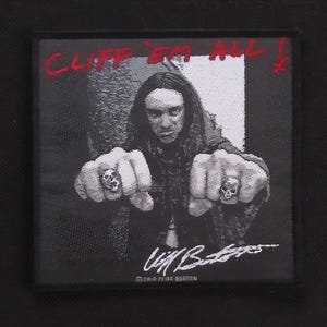 Licensed METALLICA Cliff Burton ~ Cliff &#39;Em All ~ Band Album Song Art Band Music Patch