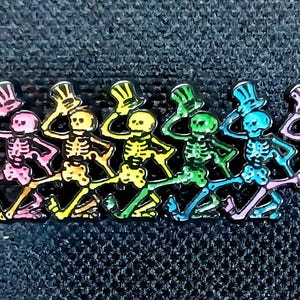 Licensed Grateful Dead Dancing Skeletons Music Band Pin Pinback Button Badge