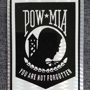 Vintage Reflective Prism Vending Decal Sticker - POW*MIA You are not forgotten