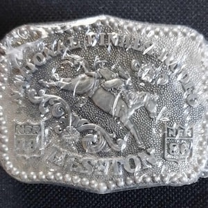 1986 HESSTON National Finals Rodeo Juniors Youth Child Kids Limited Edition NFR Belt Buckle