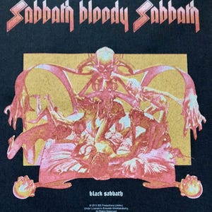 Licensed BLACK SABBATH ~ Sabbath Bloody Sabbath Woven Large Sew On Battle Jacket Back Patch