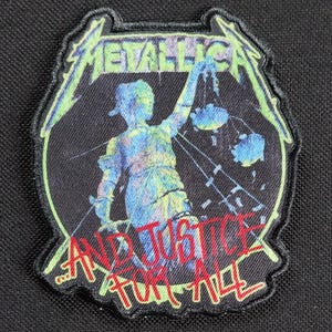 Licensed METALLICA ...And Justice For All Band Album Art Band Music Patch - Iron ON