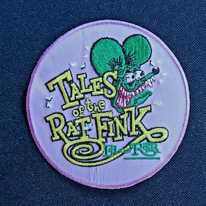 OFFICIALLY LICENSED ED &quot;Big Daddy&quot; Roth Tales Of The Rat Fink Hot Rod Patch Purple