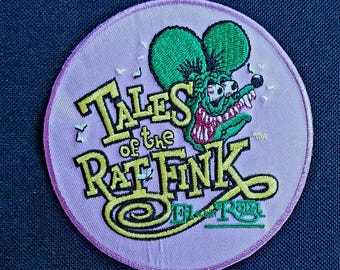 OFFICIALLY LICENSED ED "Big Daddy" Roth Tales Of The Rat Fink Hot Rod Patch Purple