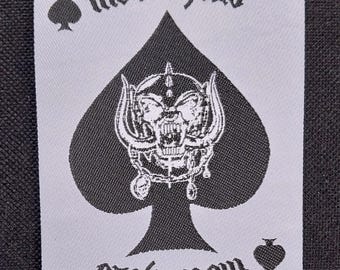 Big Large Ace Of Spades Skull Playing Card Embroidery Patch Iron Sew O - Foto 10