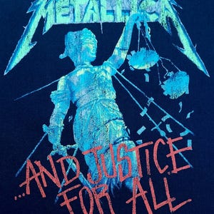 Large Licensed METALLICA ...And JUSTICE For ALL Band Sew On Battle Jacket Woven Canvas Back Patch