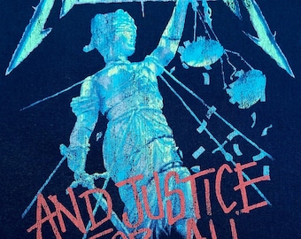 Large Licensed METALLICA ...And JUSTICE For ALL Band Sew On Battle Jacket Woven Canvas Back Patch