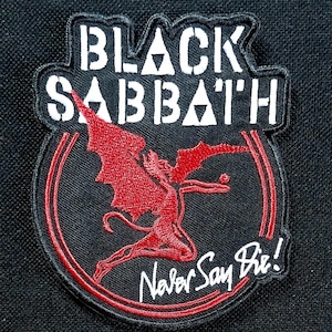 Licensed BLACK SABBATH Archangel Never Say Die! Classic Rock Heavy Metal Battle Jacket Iron On Band Patch