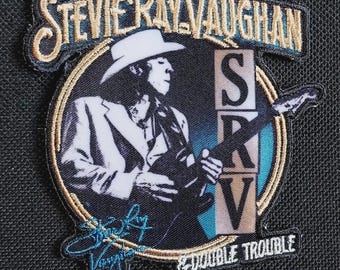 Licensed Stevie Ray Vaughan SRV Double Trouble Iron On Patch