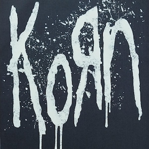 Gelicentieerd KORN Splatter-logo groot opgenaaid Battle Jacket-achterpatch