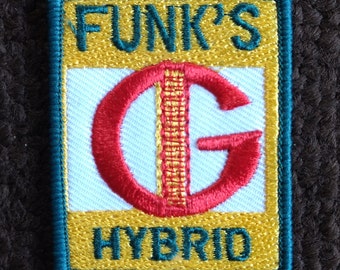 Vintage FUNKS G Hybrid Seed Corn John Deer Tractor Trucker Hat Good Ol&#39; Boy PATCH