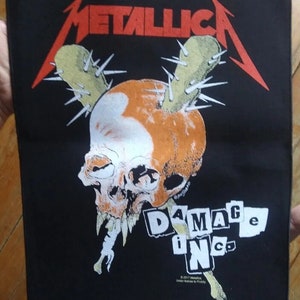 Large Metallica Sew On Battle Jacket DAMAGE INC. Death Skull PATCH