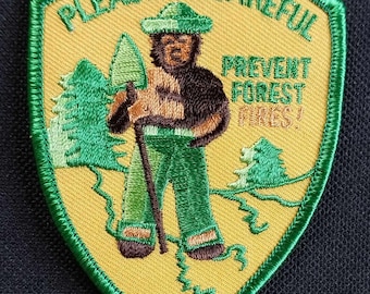 Vintage Previeni gli incendi boschivi! Smokey l'orso, per favore fai attenzione alla toppa vintage