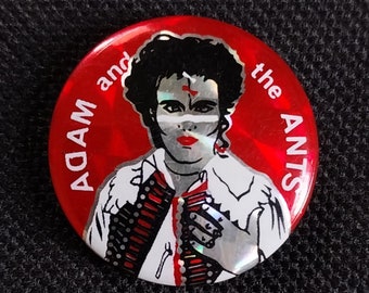 Echte vintage jaren 80 originele Adam en de mieren muziekband album prismatisch prisma pin pinback knop badge - zeldzaam