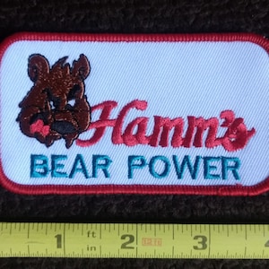 Hamm&#39;s Beer (Bear Power) - Vintage Sew On Brewerian Biker Collectors Patch