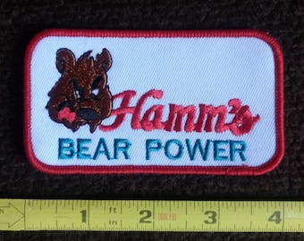 Hamm&#39;s Beer (Bear Power) - Vintage Sew On Brewerian Biker Collectors Patch