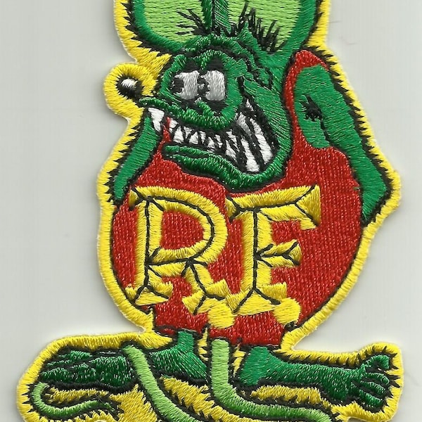 LICENCE OFFICIELLE ED « Big Daddy » Roth Rat Fink Hot Rod Patch Vert & Rouge