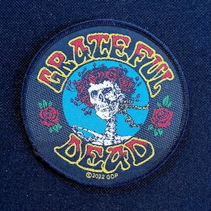 Patch vintage Grateful Dead Bertha Seal sous licence tissé à coudre avec un groupe de rock classique