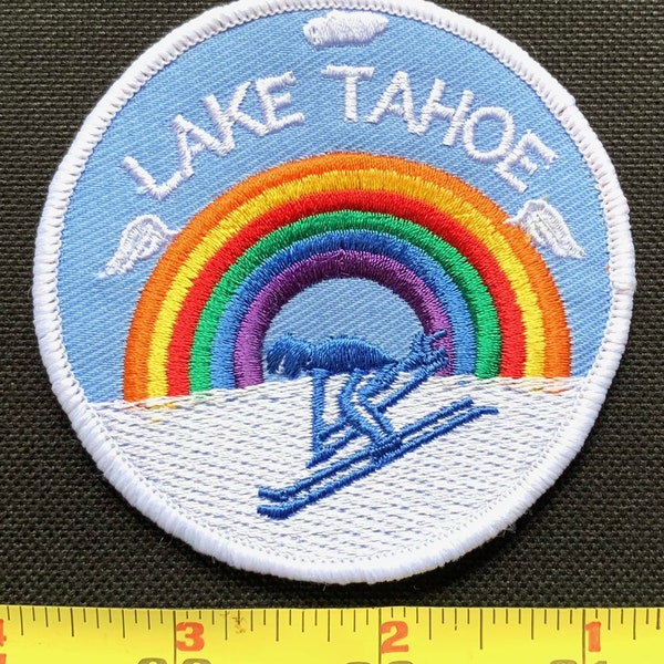 Vintage Lake Tahoe California Souvenir Sew On Winter Hat/Jacket Collectors Patch