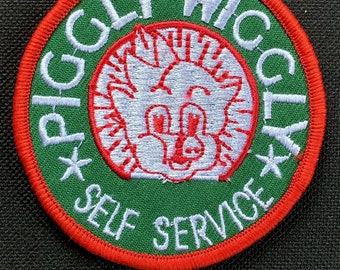 Vintage Piggly Wiggly Self Service Collectors Sew On Patch