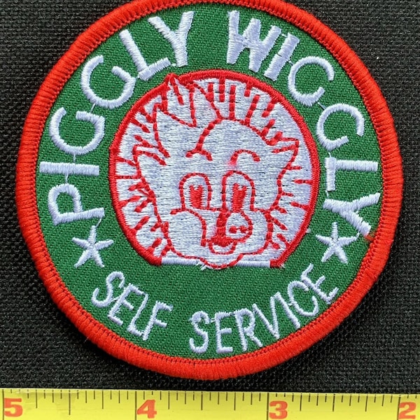 Vintage Piggly Wiggly Self Service Collectors Sew On Patch