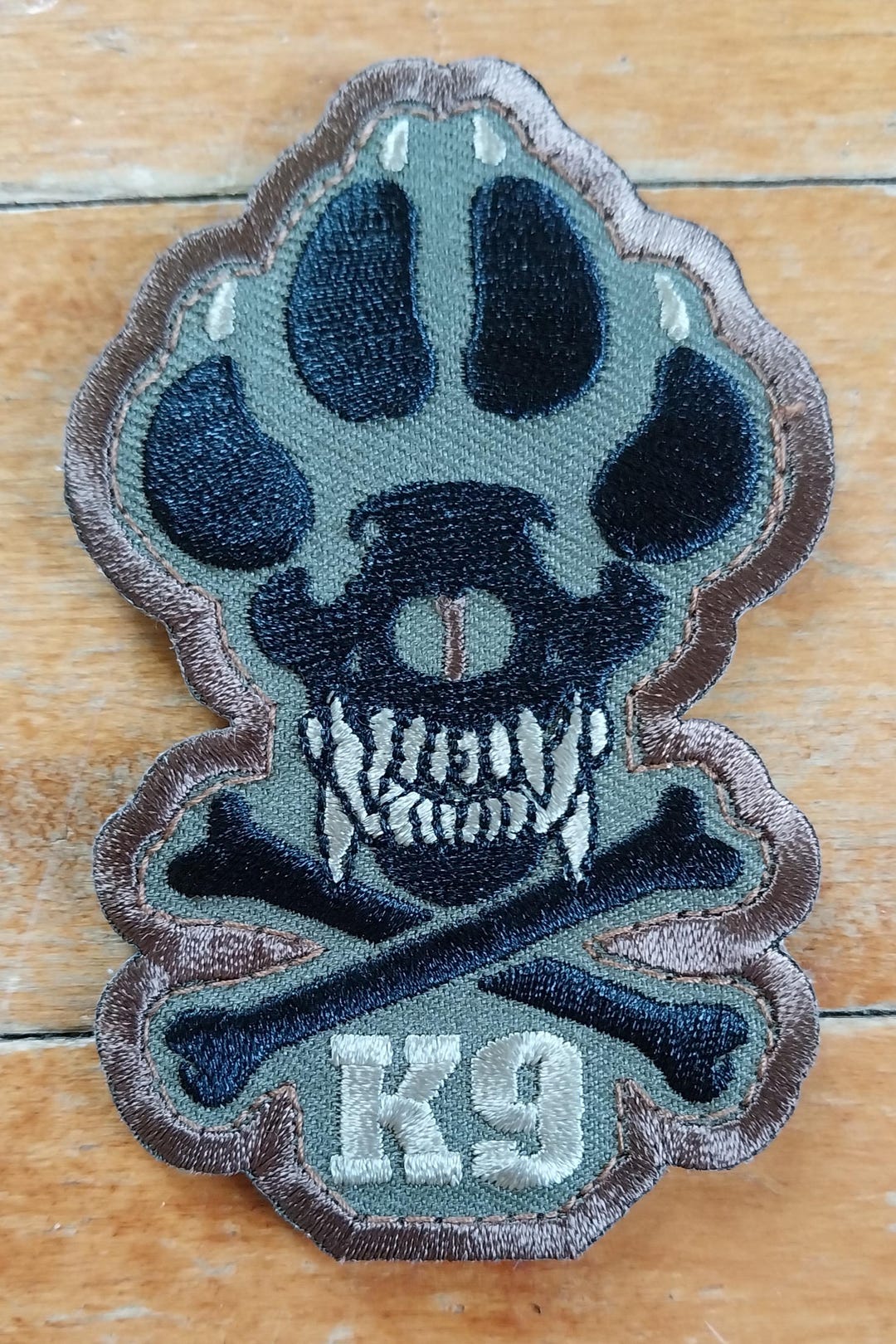 Embroidered K9 Dog Handler ~ Hook Backing ~ Morale Tac Patch ~ Forest ...