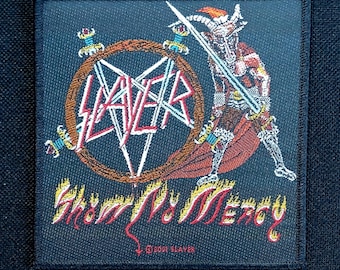 Licensed SLAYER Show No Mercy Heavy Thrash Metal Band Woven Sew On Battle Jacket Patch
