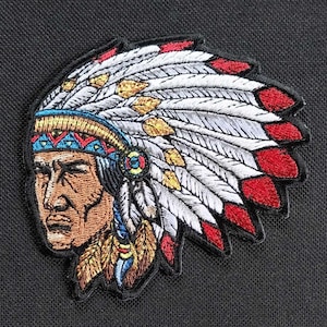 Native Chief Motorcycle Vest Jacket Biker Embroidered Iron On Patch